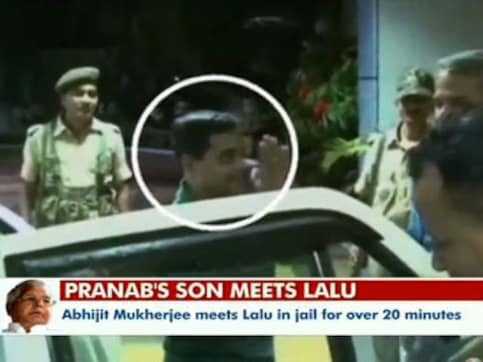 President's son Abhijit Mukherjee meets Lalu Prasad in Ranchi jail President's son Abhijit Mukherjee meets Lalu Prasad in Ranchi jail