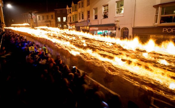 Photos: Thousands attend Bonfire Night parade in England Photos: Thousands attend Bonfire Night parade in England