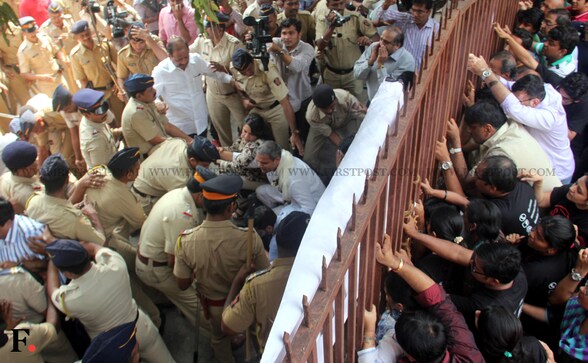 Photos: Campa Cola residents protest building demolition