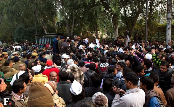 Photos: Arvind Kejriwal's first Janata Darbar ends in chaos Photos: Arvind Kejriwal's first Janata Darbar ends in chaos