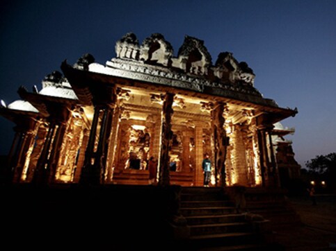Priceless antiquities damaged in preparation for Hampi Utsav Priceless antiquities damaged in preparation for Hampi Utsav
