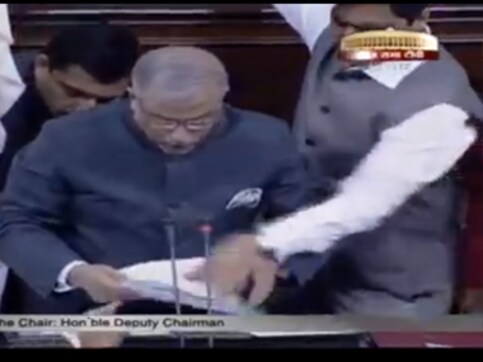 Telangana: Watch how TDP MP Ramesh roughs up Rajya Sabha Secy General Telangana: Watch how TDP MP Ramesh roughs up Rajya Sabha Secy General
