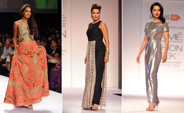 Photos: Queen co-stars Kangana, Lisa dazzle the ramp in LFW '14 Photos: Queen co-stars Kangana, Lisa dazzle the ramp in LFW '14