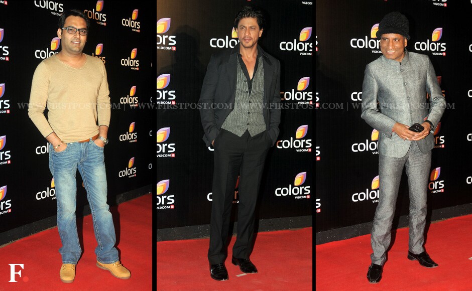 Comedians Kapil Sharma and Raju Shrivastav and SRK on the red carpet. Sachin Gokhale/Firstpost Comedians Kapil Sharma and Raju Shrivastav and SRK on the red carpet. Sachin Gokhale/Firstpost
