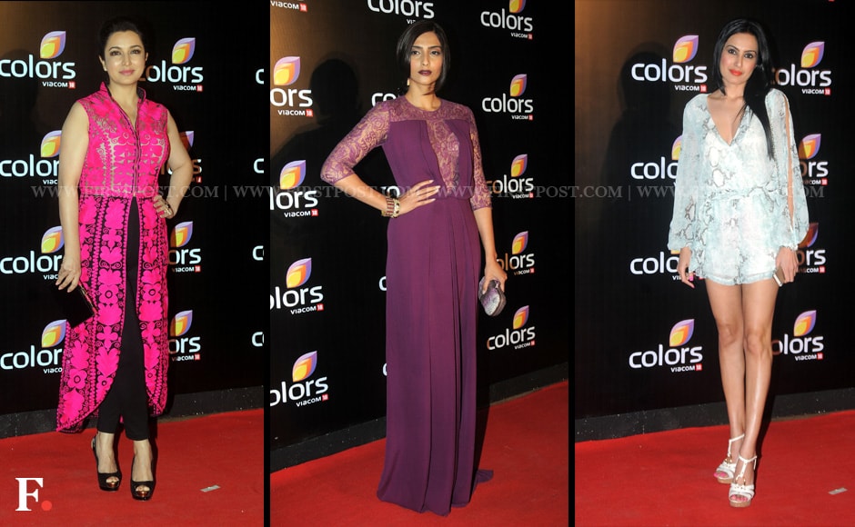 Tisca Chopra, Sonam Kapoor and Kamya Punjabi arrive for the event. Sachin Gokhale/Firstpost Tisca Chopra, Sonam Kapoor and Kamya Punjabi arrive for the event. Sachin Gokhale/Firstpost