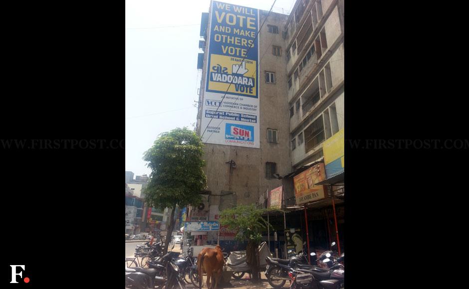 Shopping malls and residential buildings cannot escape the frenzy either. Kavitha Iyer/ Firstpost Shopping malls and residential buildings cannot escape the frenzy either. Kavitha Iyer/ Firstpost