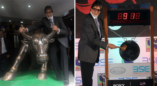 Photos: Check out Amitabh Bachchan ringing the BSE's opening bell Photos: Check out Amitabh Bachchan ringing the BSE's opening bell