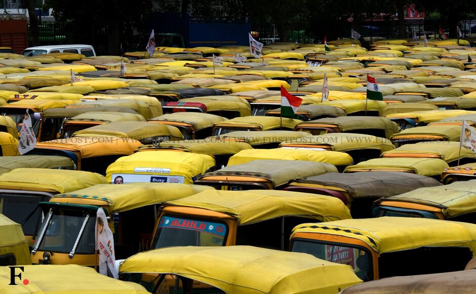Over 6000 auto-rickshaw drivers turned up to hear Arvind Kejriwal address a rally. Naresh Sharma/Firstpost Over 6000 auto-rickshaw drivers turned up to hear Arvind Kejriwal address a rally. Naresh Sharma/Firstpost