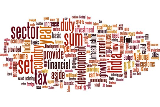 Word Cloud: 'Development' major theme of Jaitley's Budget 2014 Word Cloud: 'Development' major theme of Jaitley's Budget 2014