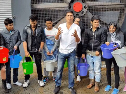 Watch: Akhshay, Sonakshi and Abhishek take the ALS ice bucket challenge Watch: Akhshay, Sonakshi and Abhishek take the ALS ice bucket challenge