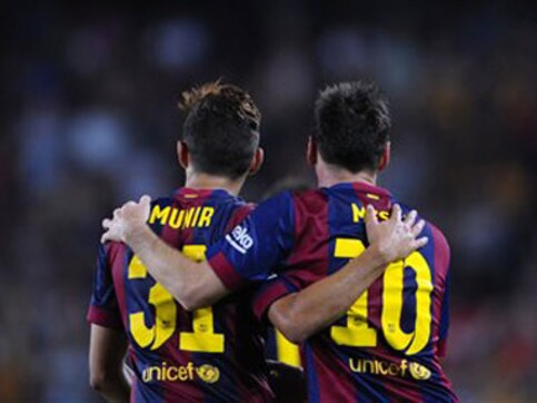 Messi scores two as new-look Barcelona start La Liga with 3-0 win Messi scores two as new-look Barcelona start La Liga with 3-0 win