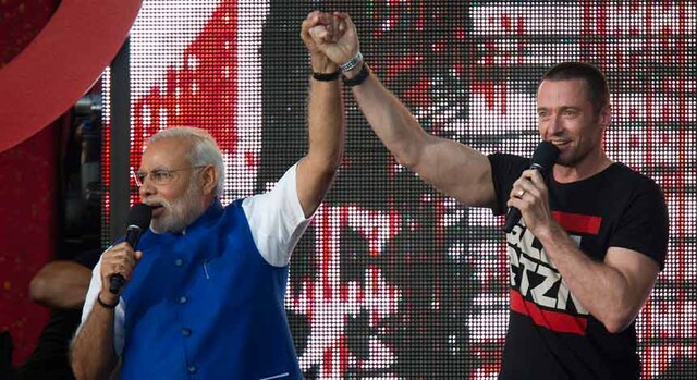 Image of the day: NaMo shares stage with Wolverine, Jay-Z and Sting Image of the day: NaMo shares stage with Wolverine, Jay-Z and Sting