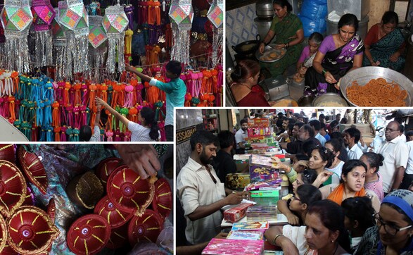 Photos: From lanterns to firecrackers, here is how Mumbai gears up for Diwali Photos: From lanterns to firecrackers, here is how Mumbai gears up for Diwali