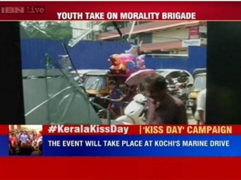 Kerala gets cold feet: 'Kiss of Love' protest fizzles out, 50 protesters arrested Kerala gets cold feet: 'Kiss of Love' protest fizzles out, 50 protesters arrested