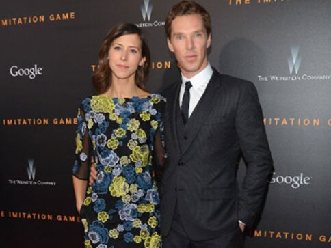Brace for this Cumberbitches: Sherlock star rocks the red carpet with fiancee Sophie