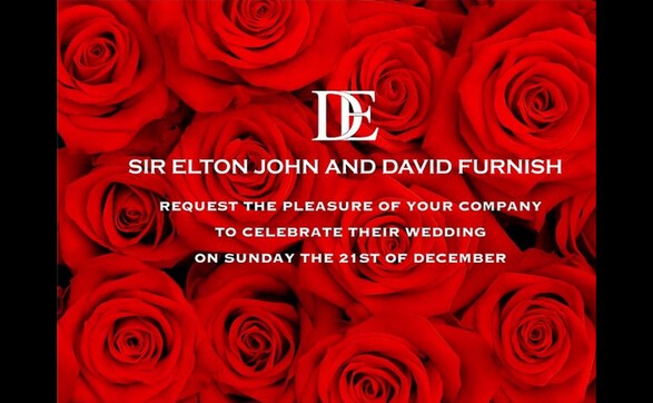 Photos: In a simple yet classic ceremony, Elton John says 'I do' to David Furnish Photos: In a simple yet classic ceremony, Elton John says 'I do' to David Furnish