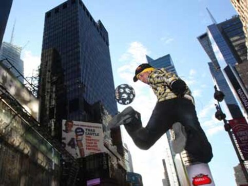 Indian breaks Guinness World Record for travelling farthest distance balancing a football on the head Indian breaks Guinness World Record for travelling farthest distance balancing a football on the head