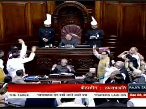 Rajya Sabha adjourned: Angry Oppn questions PM Modi's absence, demands Sadhvi's resignation Rajya Sabha adjourned: Angry Oppn questions PM Modi's absence, demands Sadhvi's resignation