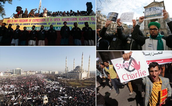 Photos: Chechnya to Pakistan, protests across the world against Charlie Hebdo's cartoons Photos: Chechnya to Pakistan, protests across the world against Charlie Hebdo's cartoons