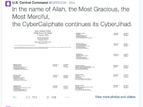 US military's Twitter, YouTube account hacked is more an embarrassment than threat US military's Twitter, YouTube account hacked is more an embarrassment than threat