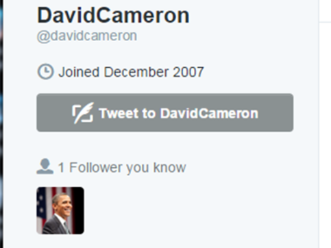 Not a real 'bro': Barack Obama follows wrong David Cameron on Twitter Not a real 'bro': Barack Obama follows wrong David Cameron on Twitter