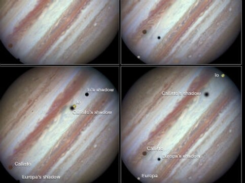 NASA's Hubble captures rare triple moon transit of Jupiter NASA's Hubble captures rare triple moon transit of Jupiter