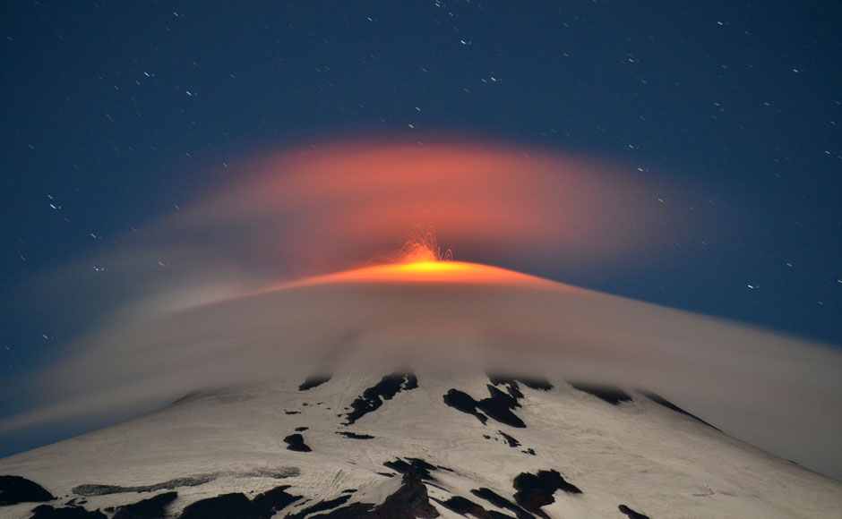 The Villarrica volcano went quiet on after the eruption that sent a plume of ash and lava high into the sky in the early hours put Chile on high alert. (Reuters image) The Villarrica volcano went quiet on after the eruption that sent a plume of ash and lava high into the sky in the early hours put Chile on high alert. (Reuters image)