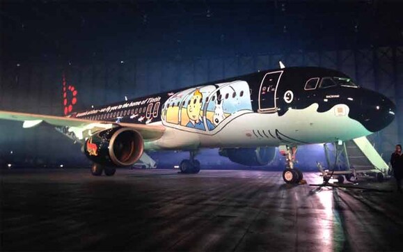 Thundering typhoons! Check out Brussels Airlines' Tintin-themed 'Rackham' airplane Thundering typhoons! Check out Brussels Airlines' Tintin-themed 'Rackham' airplane