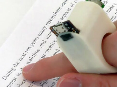New finger-mounted device from MIT converts text to audio for visually impaired New finger-mounted device from MIT converts text to audio for visually impaired