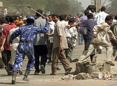Violence erupts in Varanasi during protest over idol immersion, curfew imposed in four areas Violence erupts in Varanasi during protest over idol immersion, curfew imposed in four areas