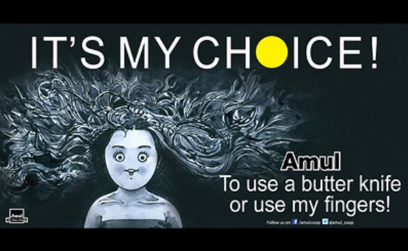 Image of the day: Amul's new ad is a choice between using a butter knife or fingers Image of the day: Amul's new ad is a choice between using a butter knife or fingers