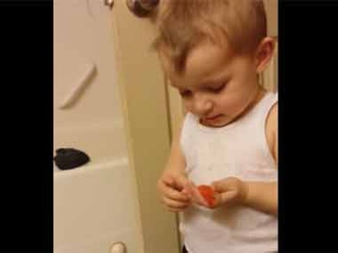 Awww! This boy giving his goldfish a watery funeral is just heartbreaking