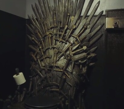 Eat your heart out! This Game of Thrones fan has an Iron Throne toilet Eat your heart out! This Game of Thrones fan has an Iron Throne toilet