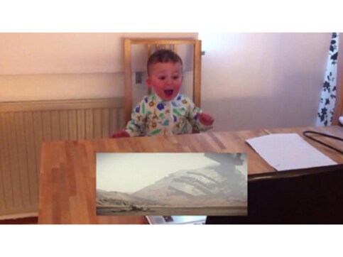 Watch: Babies react in shock and amazement to Star Wars: Episode VII trailer Watch: Babies react in shock and amazement to Star Wars: Episode VII trailer