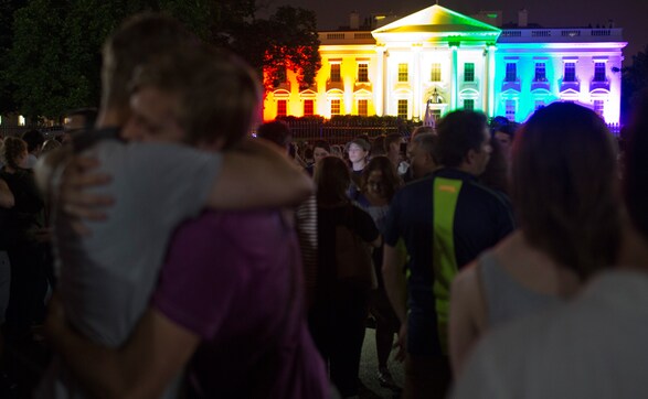 #Lovewins indeed! Americans across celebrate the legalisation of same sex marriage #Lovewins indeed! Americans across celebrate the legalisation of same sex marriage