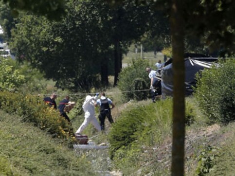 France terror attack: Decapitated body found after 'terror' blast in factory, suspects held France terror attack: Decapitated body found after 'terror' blast in factory, suspects held