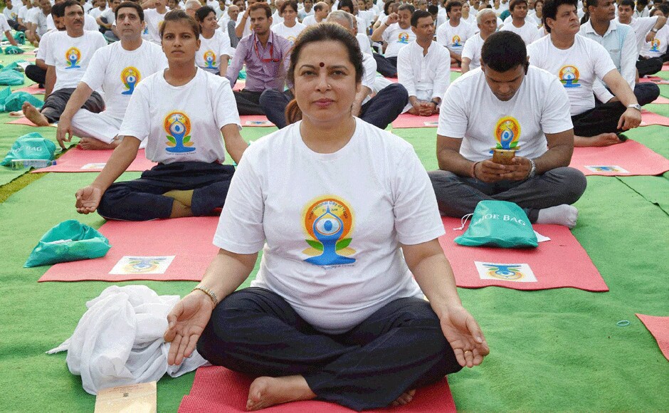 While she is well known for her firebrand persona during debates on TV shows, here Meenakshi Lekhi is seen smiling calmly. PTI While she is well known for her firebrand persona during debates on TV shows, here Meenakshi Lekhi is seen smiling calmly. PTI