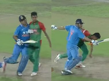 Dhoni Fined 75 Of His Match Fee For Elbowing Mustafizur But He Wasn T