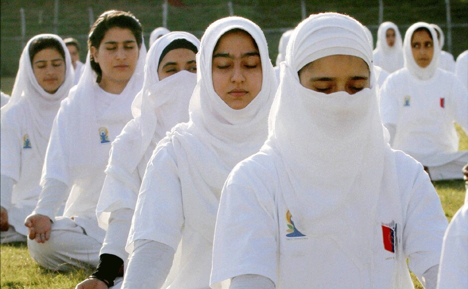 While there were some groups of Muslims who had called yoga un Islamic, Muslims across India participated in the International Yoga Day events. Here we see NCC cadets in Srinagar meditating. PTI While there were some groups of Muslims who had called yoga un Islamic, Muslims across India participated in the International Yoga Day events. Here we see NCC cadets in Srinagar meditating. PTI