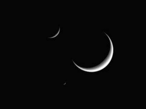 Thrice as nice: NASA captures rare sighting of Saturn's triple crescent moons Thrice as nice: NASA captures rare sighting of Saturn's triple crescent moons
