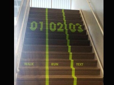 Texting while walking? Utah University marks special 'texting lane' to engage students Texting while walking? Utah University marks special 'texting lane' to engage students