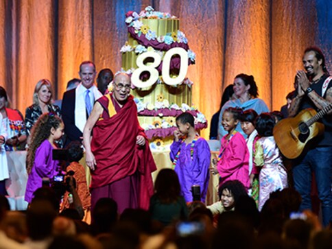 Celebs and cake galore: Dalai Lama celebrates 80th birthday in US