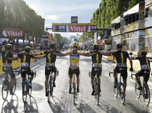 Tour de France: Team Sky soak in the applause as Chris Froome wins 2nd title Tour de France: Team Sky soak in the applause as Chris Froome wins 2nd title