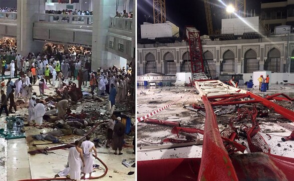 Crane collapse at Grand Mosque kills 107 a fortnight before hajj begins Crane collapse at Grand Mosque kills 107 a fortnight before hajj begins