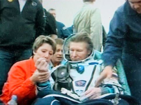 Down to earth: Russian cosmonaut returns after spending record 879 days in space Down to earth: Russian cosmonaut returns after spending record 879 days in space