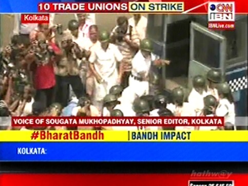 West Bengal, Tripura, Kerala affected as 10 central trade unions go on strike West Bengal, Tripura, Kerala affected as 10 central trade unions go on strike