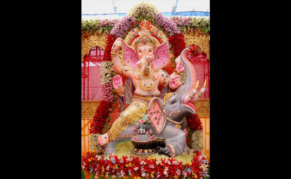 While the tradition of the community festival started in Maharashtra, it is celebrated in other parts of the country as well. Seen here is a Ganpati idol in Beawar, Rajasthan. Image courtesy: PTI While the tradition of the community festival started in Maharashtra, it is celebrated in other parts of the country as well. Seen here is a Ganpati idol in Beawar, Rajasthan. Image courtesy: PTI