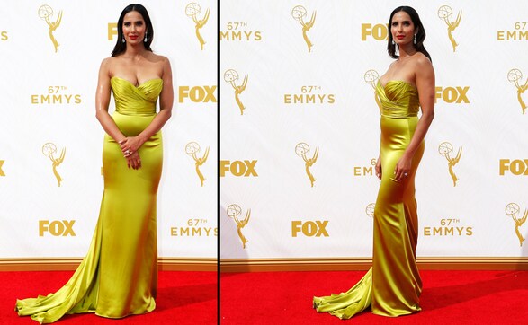From Padma Lakshmi to Lady Gaga: Bling and bright colours were a hit at Emmy red carpet From Padma Lakshmi to Lady Gaga: Bling and bright colours were a hit at Emmy red carpet