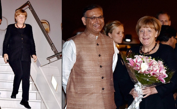German chancellor Angela Merkel's visits India, meets PM Modi, President Mukherjee German chancellor Angela Merkel's visits India, meets PM Modi, President Mukherjee