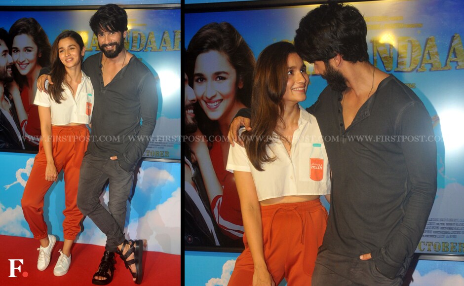 The film's lead pair: Alia Bhatt and Shahid Kapoor. Sachin Gokhale/Firstpost The film's lead pair: Alia Bhatt and Shahid Kapoor. Sachin Gokhale/Firstpost
